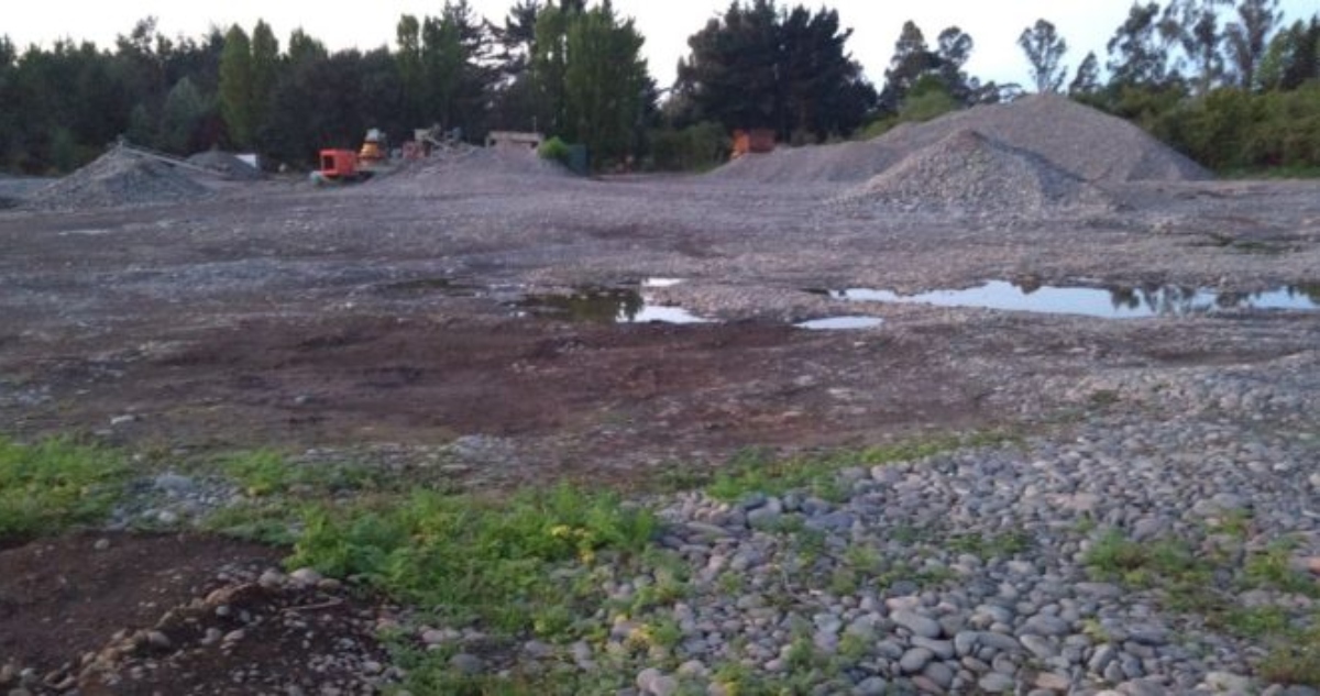 Millonaria multa por extracción de áridos en Villarrica