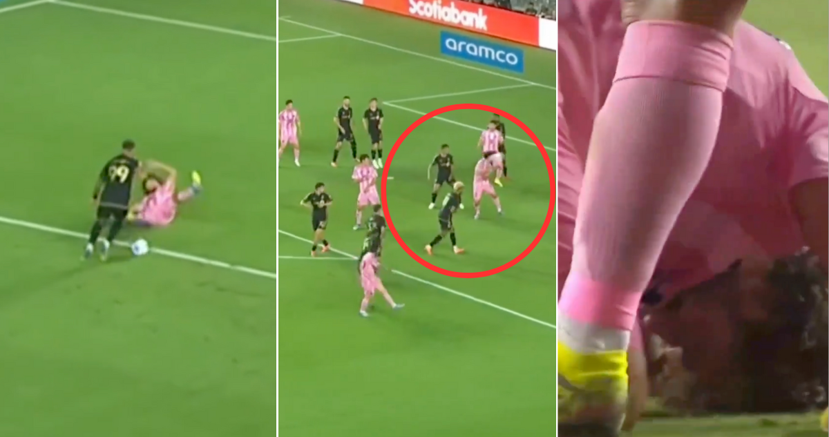 El brutal pelotazo de Lionel Messi a Falcón en la MLS.