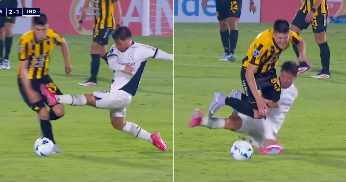 El doble patadón de Felipe Loyola que hizo estallar a hinchas en Copa Sudamericana.