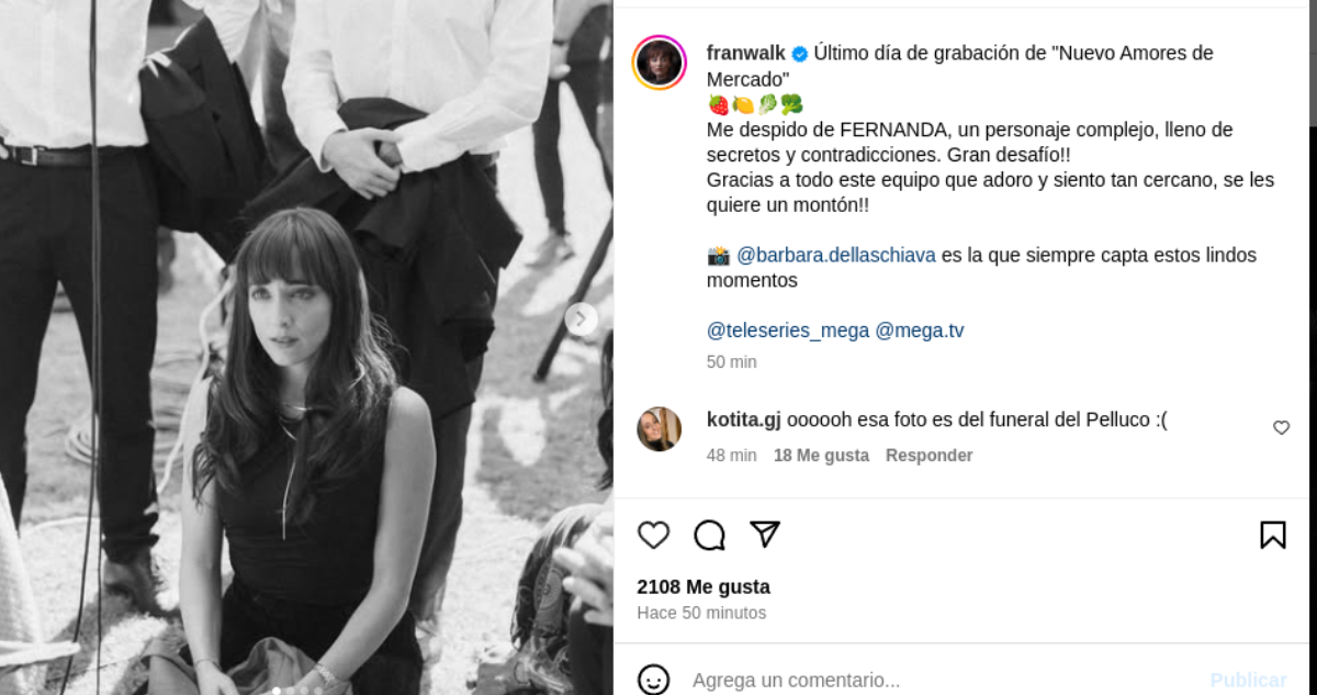 Fran Walker y foto de Amores de Mercado 2