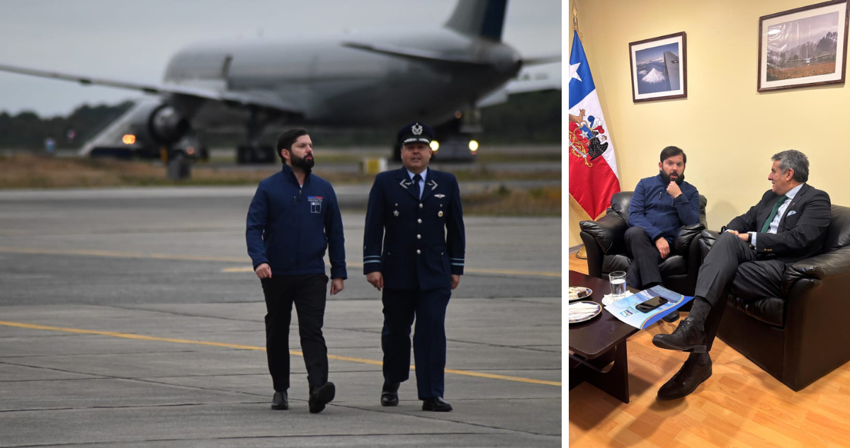 Llegada del Presidente de la República, Gabriel Boric, a Puerto Montt