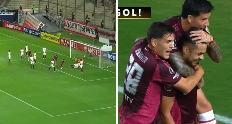 Paulo Díaz marcó para River Plate en Copa Libertadores.