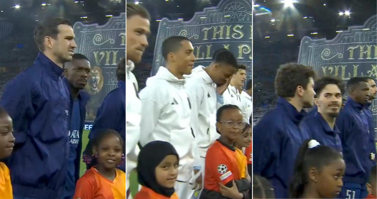 El hilarante momento en el himno de la Champions League.