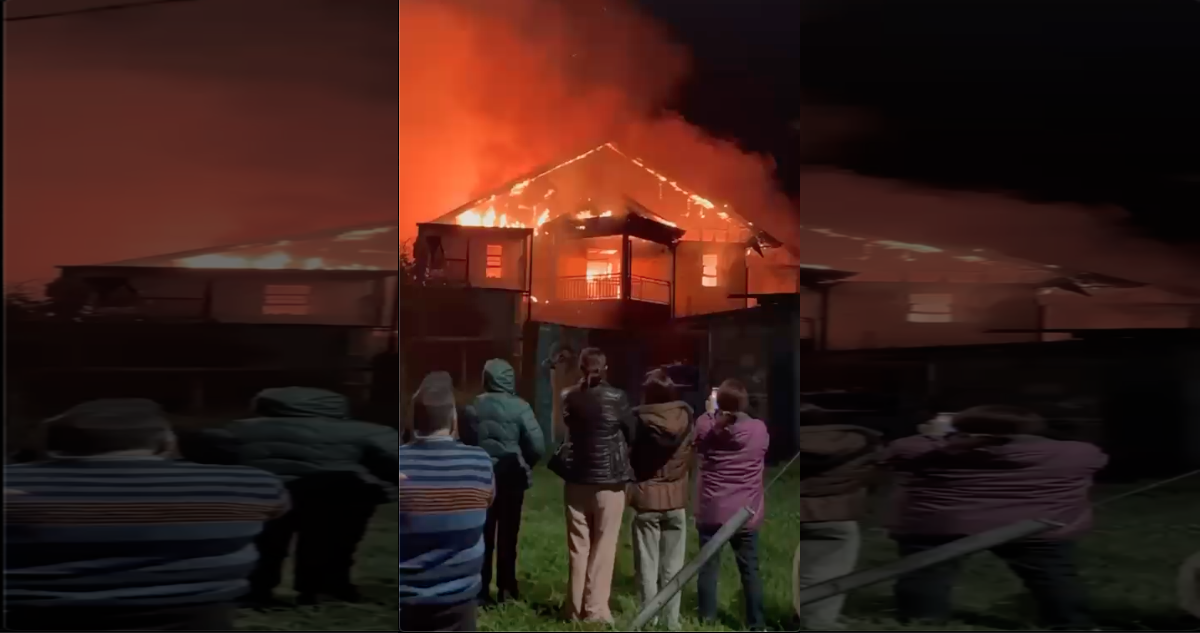 Se ve incendio de internado