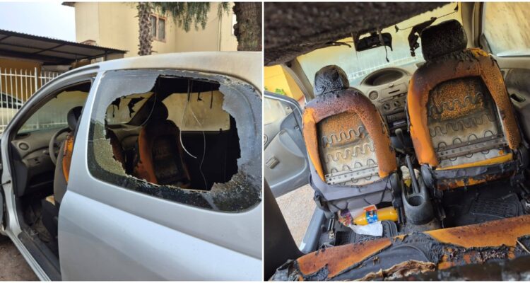 Incendio en vehículo de exconcejal en Teno