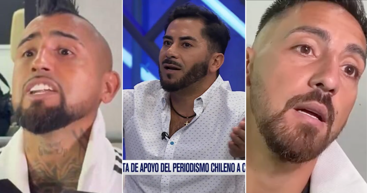 Johnny Herrera sin piedad contra Arturo Vidal y Javier Correa.