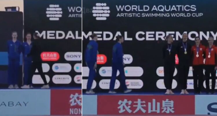 Polémica en Mundial de natación: ucranianas no saludaron a campeonas