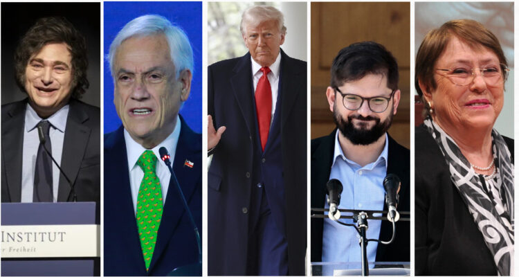 Milei, Piñera, Trump, Boric, Bachelet
