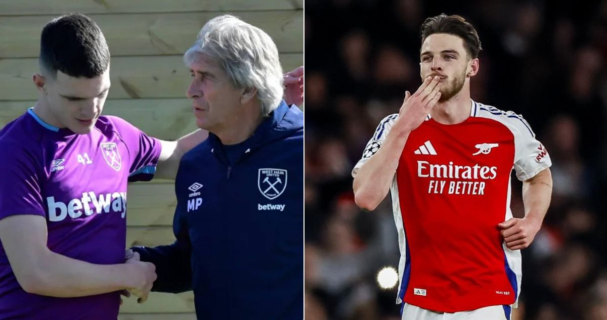 Manuel Pellegrini llenó de elogios a Declan Rice, su expupilo en el West Ham United
