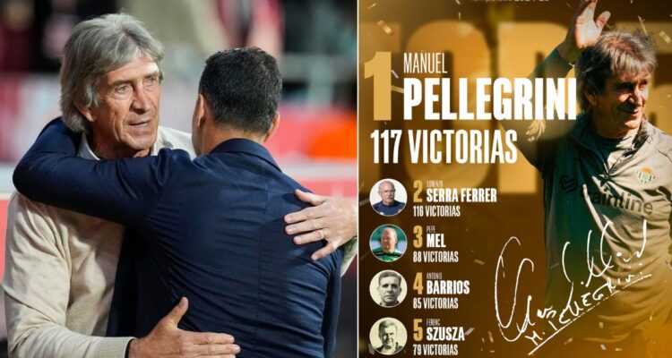 Manuel Pellegrini, el DT más ganador de la historia del Real Betis