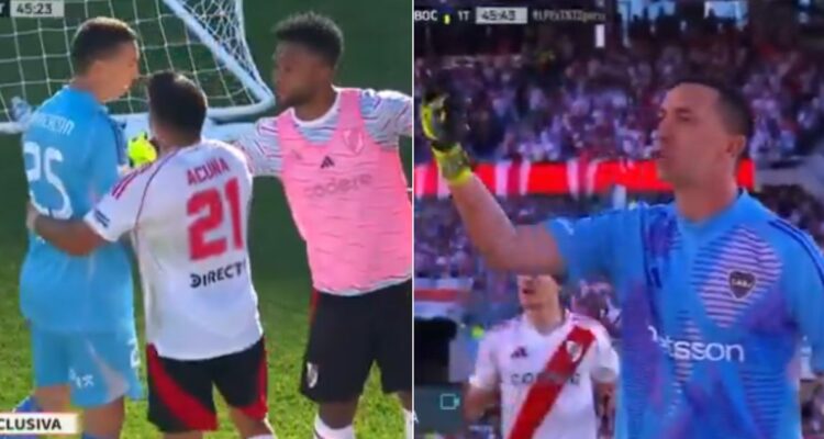 Arquero de Boca Agustín Marchesín arremete contra Miguel Borja en pleno partido: le recordó causa por VIF hacia sus hios que fue archivada