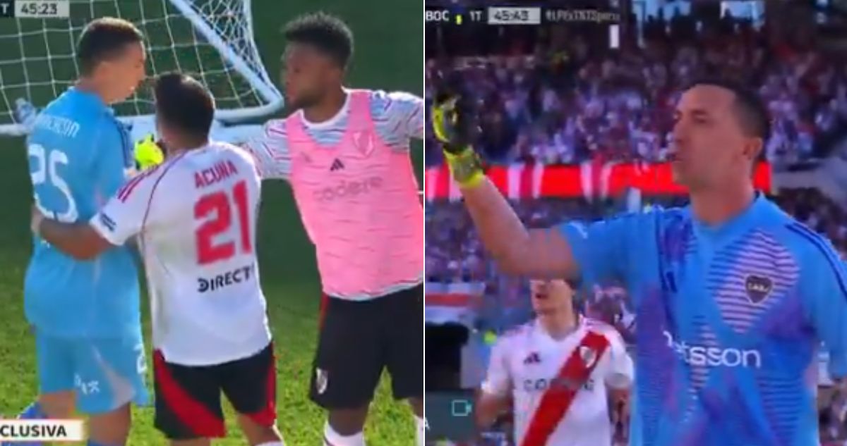 Arquero de Boca Agustín Marchesín arremete contra Miguel Borja en pleno partido: le recordó causa por VIF hacia sus hios que fue archivada