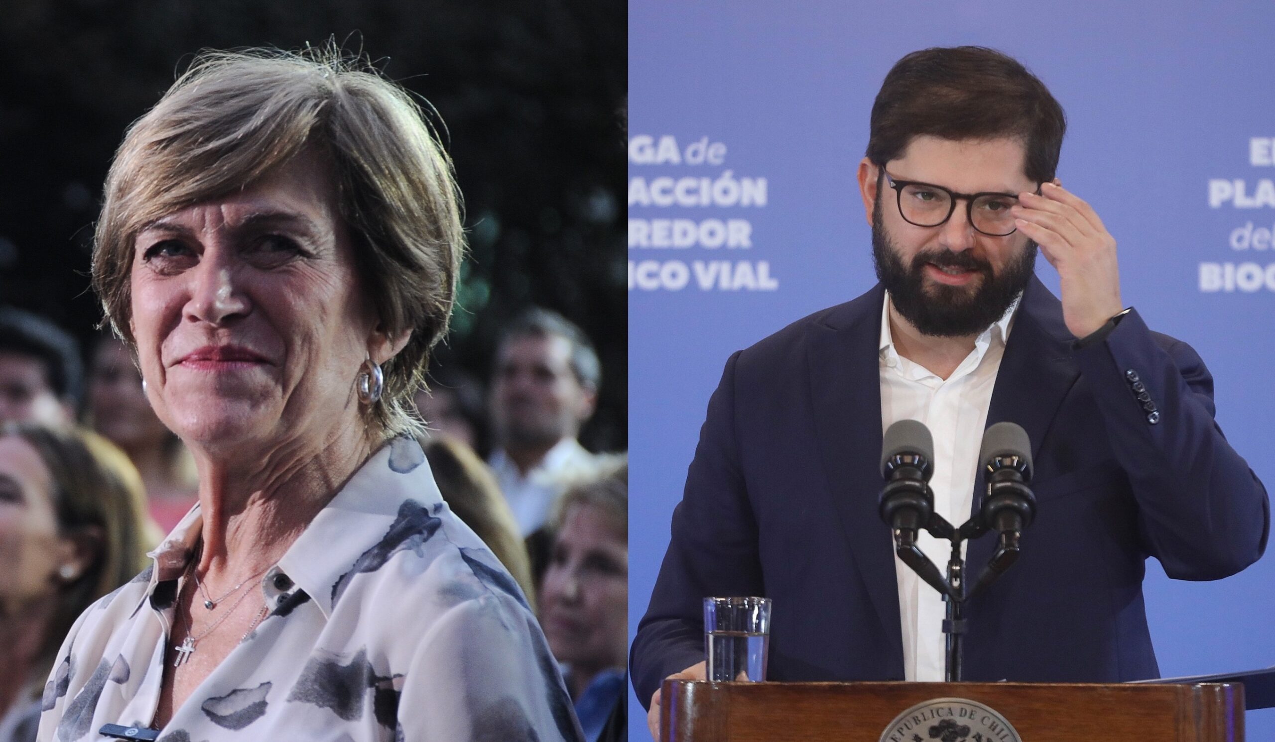 Evelyn Matthei y Gabriel Boric