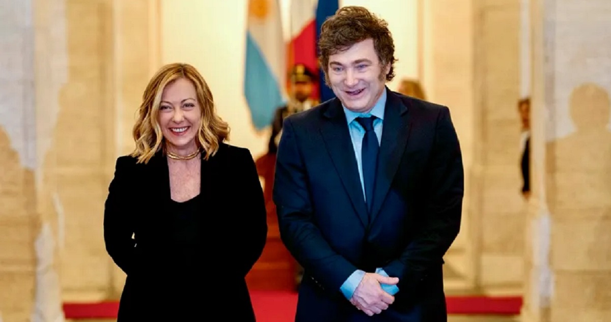 Giorgia Meloni y Javier Milei