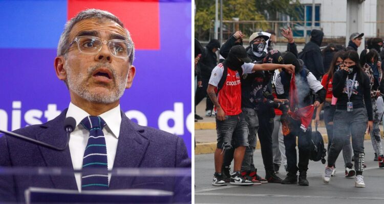 Ministro Cordero fue enfático contra hinchas violentos en el fútbol chileno.