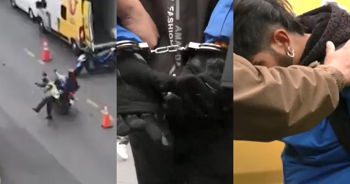 Motociclista intenta evadir fiscalización y atropella a carabinero en Estación Central