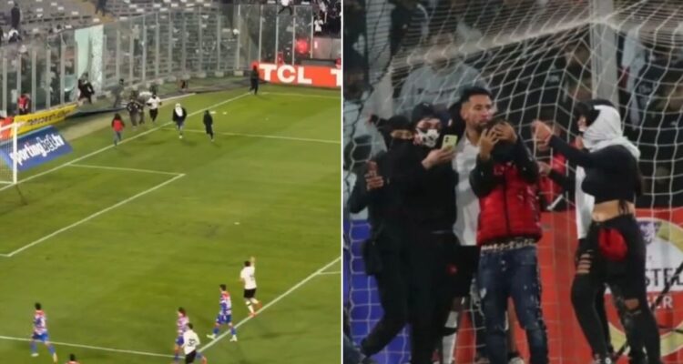 Barristas del Colo Colo invadieron el campo del Monumental y suspendieron partido para tomarse selfies…
