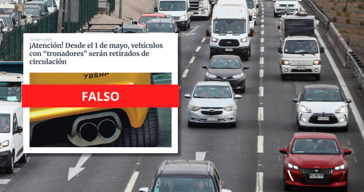 Tronadores vehículos 1 mayo noticia falsa
