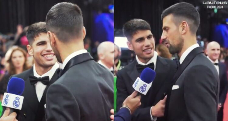 Novak Djokovic defiende a Carlos Alcarez de la prensa española en Madrid