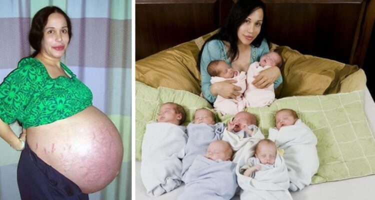 Natalie Suleman y sus hijos