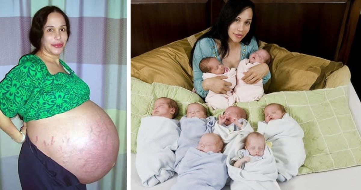Natalie Suleman y sus hijos