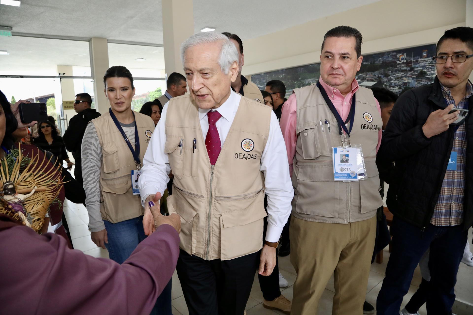 El jefe de la misión de observación electoral de la OEA en Ecuador, el excanciller chileno Heraldo Muñoz