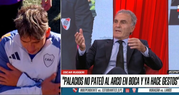 Óscar Rugerri arremete contra Carlos Palacios por gestos burlescos en el estadio Monumental de River Plate