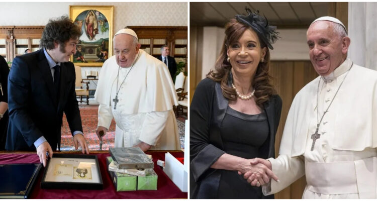 El Papa con Javier Milei y Cristina Fernández