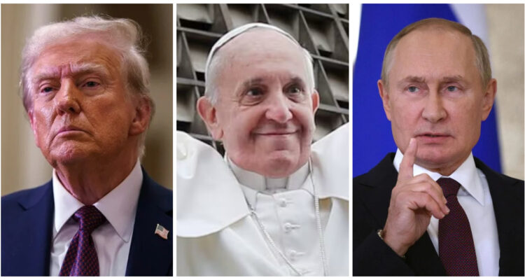 Donald Trump, Papa Francisco y Vladimir Putin