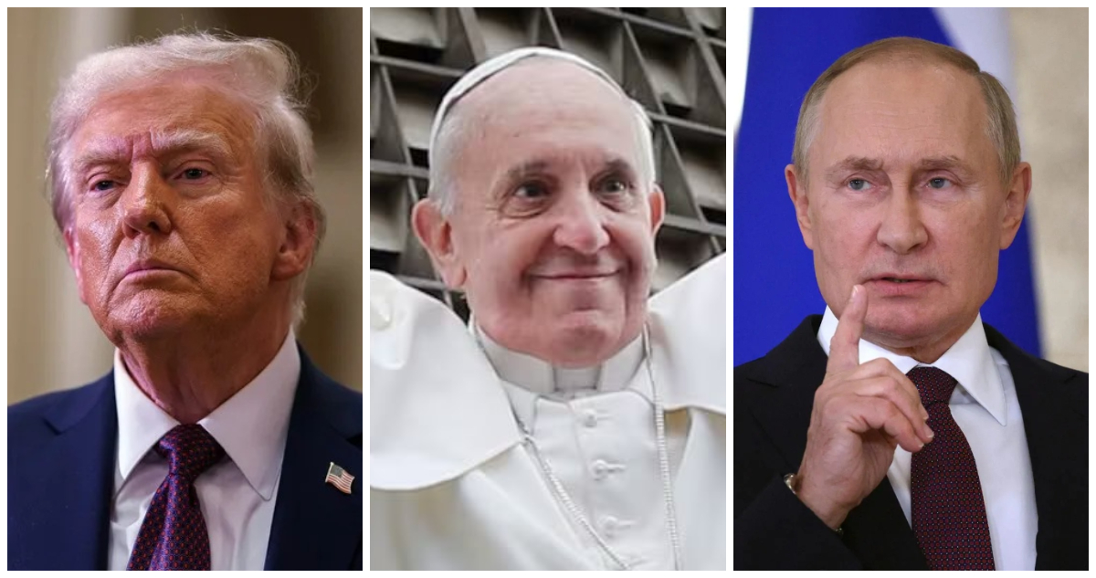 Donald Trump, Papa Francisco y Vladimir Putin