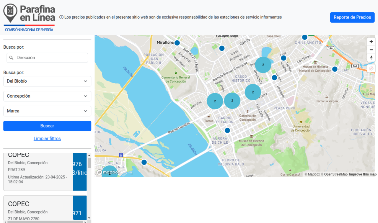 Buscador de parafina más barata en línea