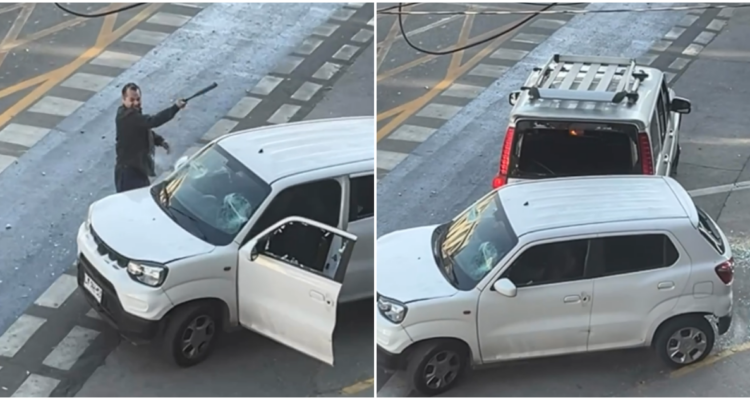 Conductores protagonizan brutal pelea en Providencia: autos quedaron severamente dañados