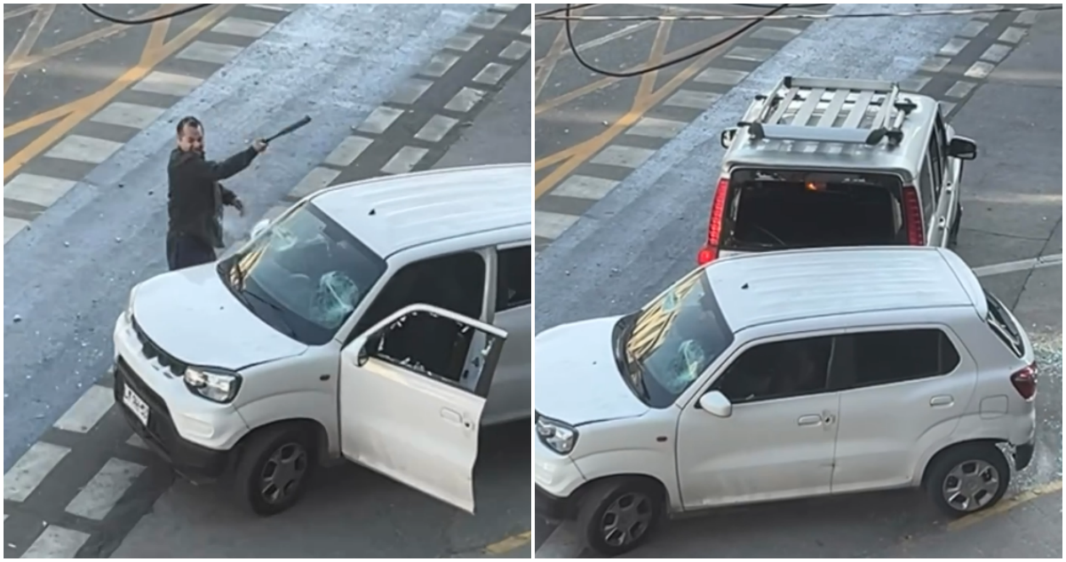 Conductores protagonizan brutal pelea en Providencia: autos quedaron severamente dañados