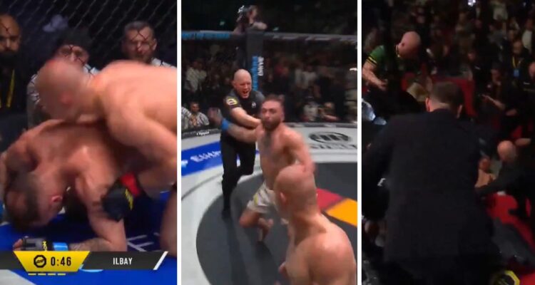 Max Holzer indignó a las MMA con grotesco festejo en el ring.