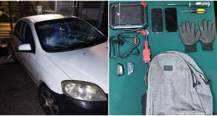 Dos detenidos tras persecución que atravesó la RM: tenían equipo para clonar llaves de autos