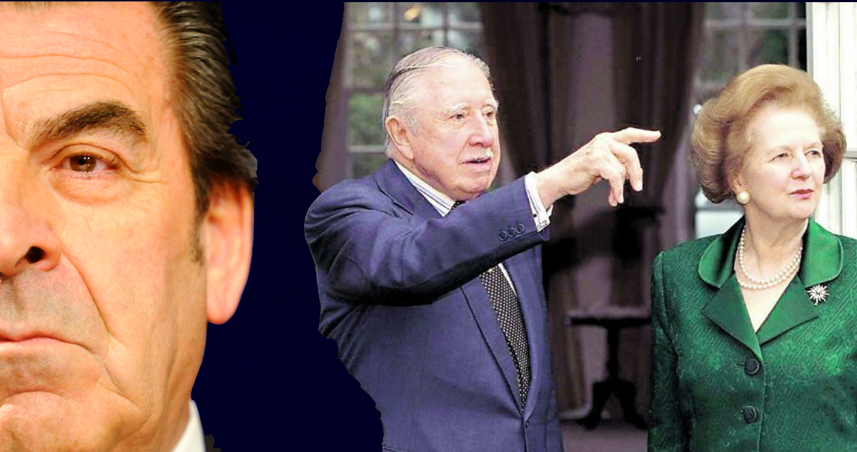 La mitad de la cara de Frei y foto de Pinochet en Londres