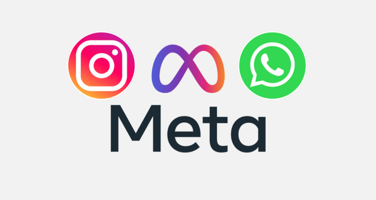 Logos de Meta, Instagram y WhatsApp