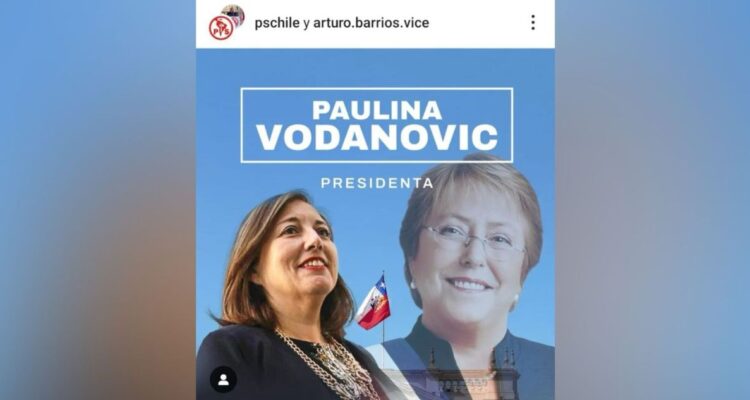 PS debió eliminar publicación en redes sociales con imagen de Bachelet con Vodanovic