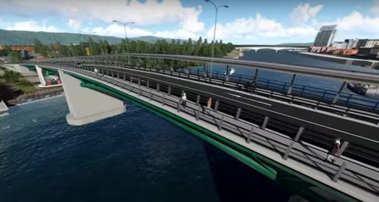 Maqueta digital del Puente Cochrane de Valdivia por recursos para su construcción