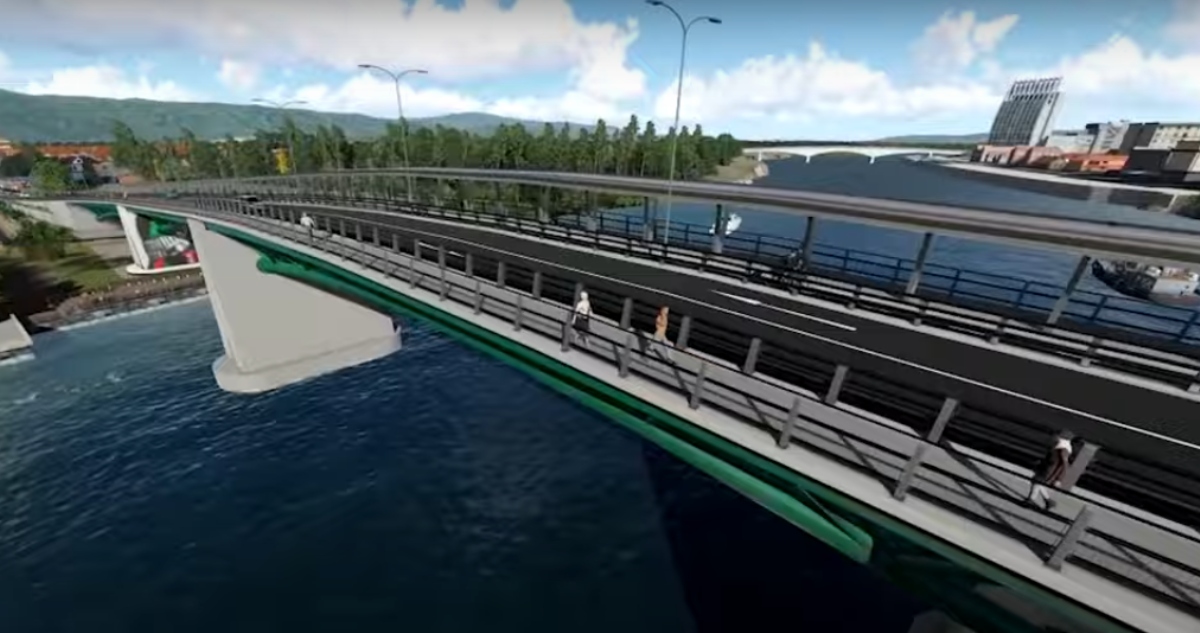 Maqueta digital del Puente Cochrane de Valdivia por recursos para su construcción