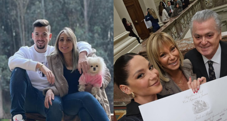 Nano Calderón junto a Rebeca Naranjo a la derecha y Raquel Argandoña junto a Kel y Hernán Calderón a la izquierda