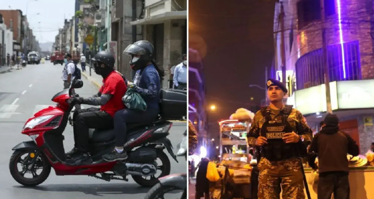 Para combatir la criminalidad: Perú prohíbe tránsito de 2 personas en una misma moto en Lima y Callao