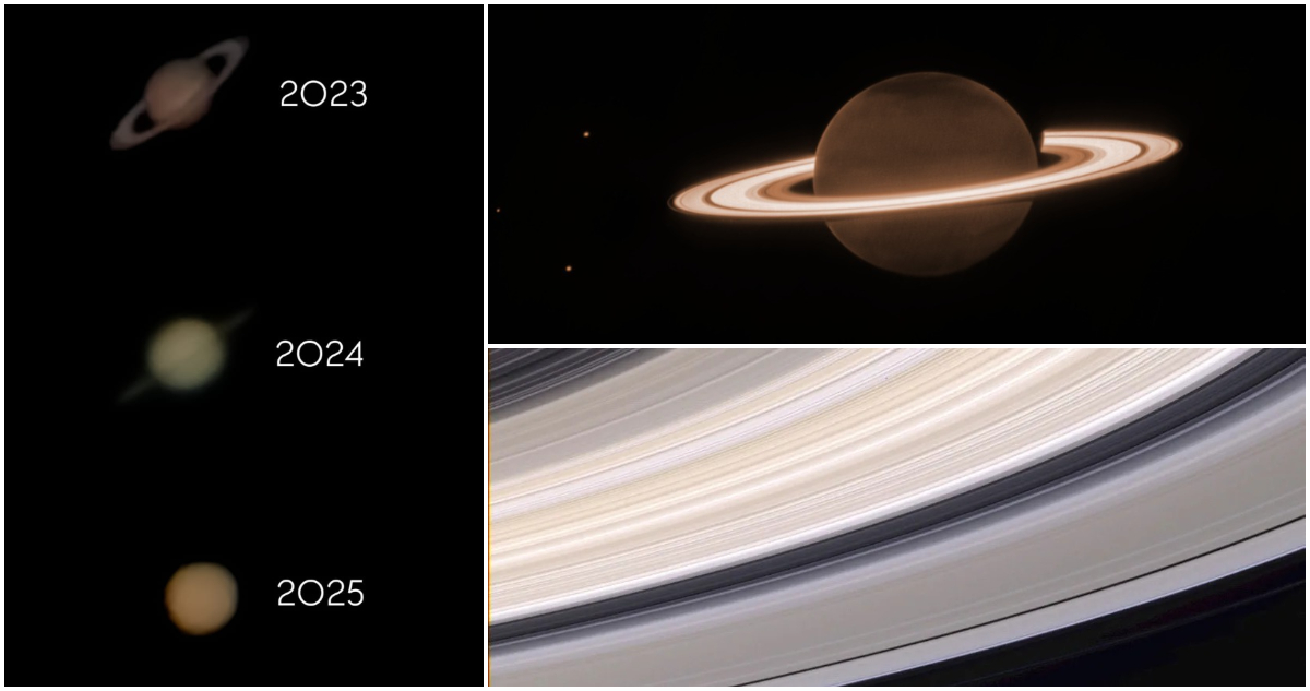 Imágenes de Saturno sin anillos