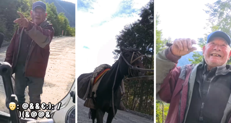 “¡Se me va la yegua!”: turista italiano derrite corazones tras ayudar a abuelito en la Patagonia