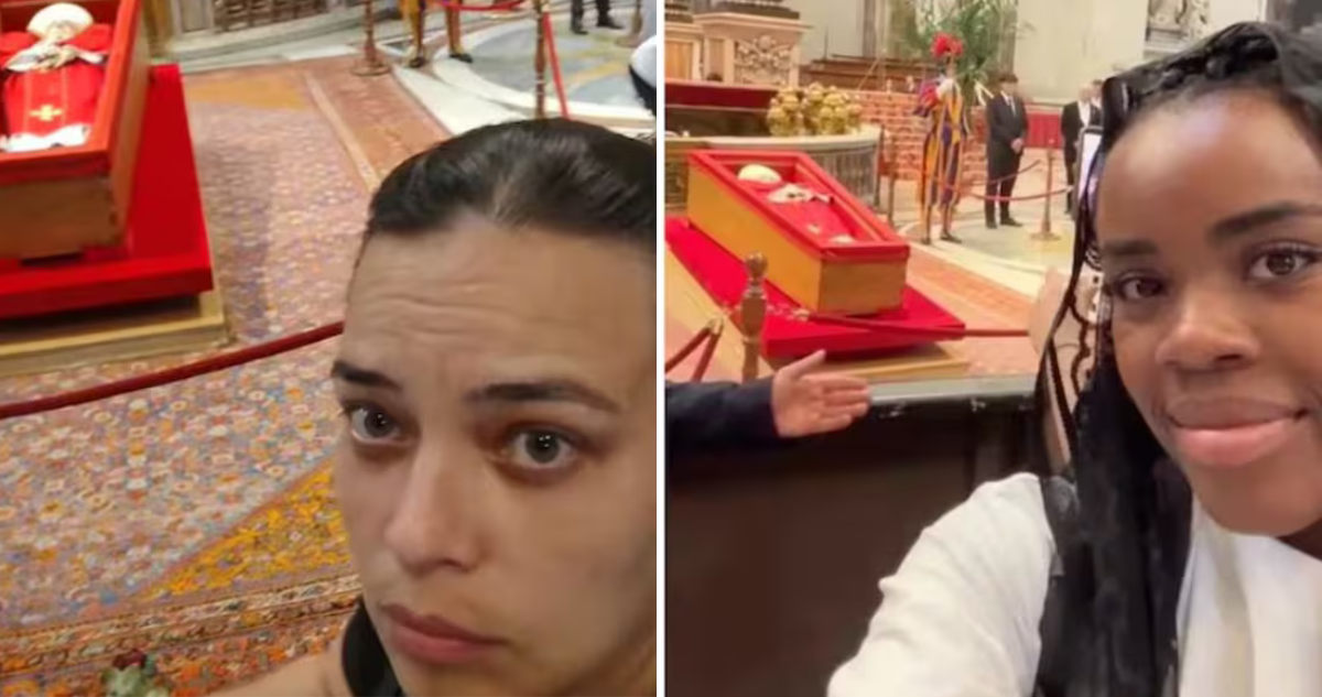 Repudio por selfies con el papa Francisco de fondo