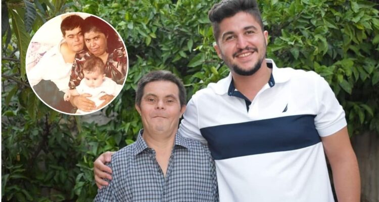 Sader Issa junto a sus padres, Samira y Jad. 