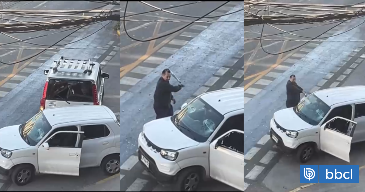 Chofer reincidente destroza auto en Providencia