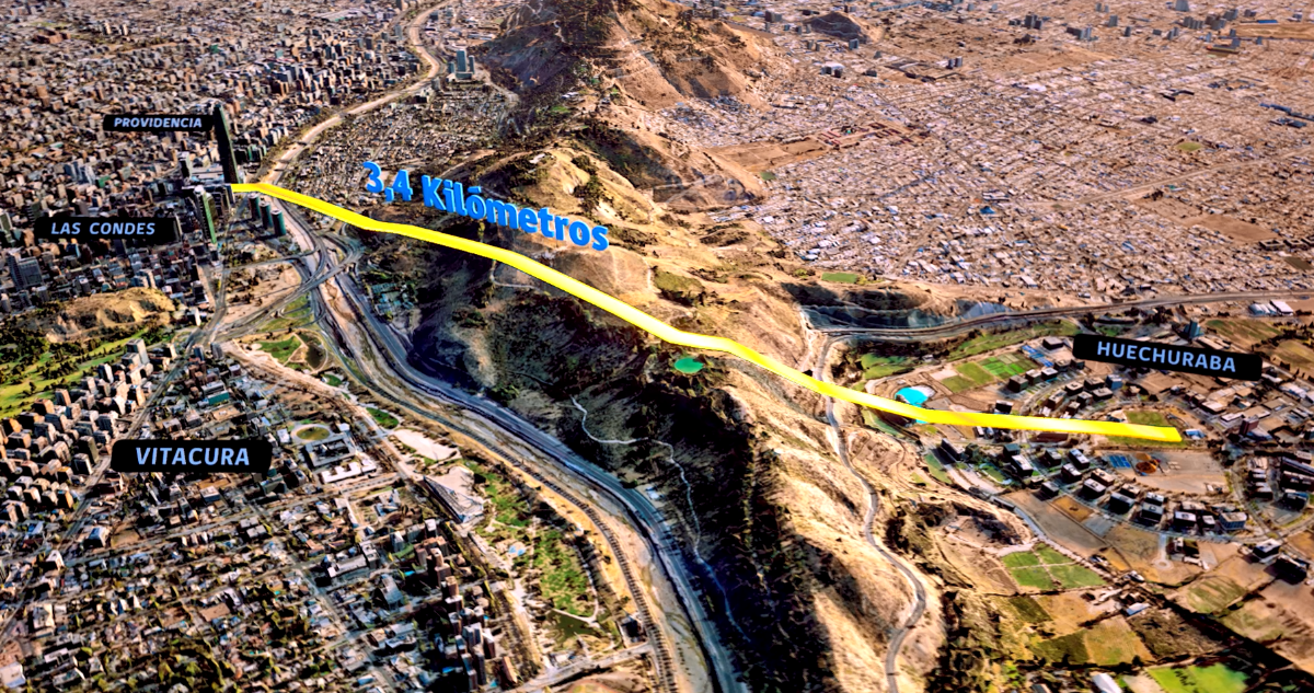 Presentan la primera cabina para pasajeros del Teleférico Bicentenario que unirá a 4 comunas de la RM