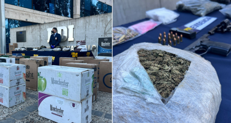 Cae banda dedicada al tráfico de drogas y contrabando de cigarros: 17 detenidos, dos eran carabineros