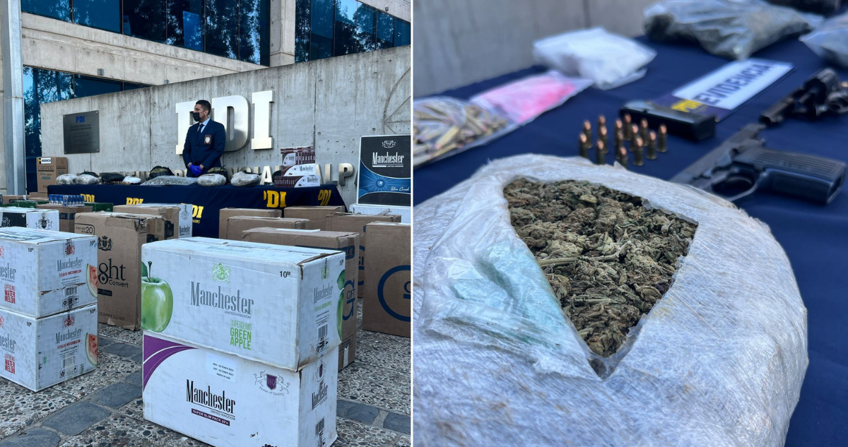 Cae banda dedicada al tráfico de drogas y contrabando de cigarros: 17 detenidos, dos eran carabineros
